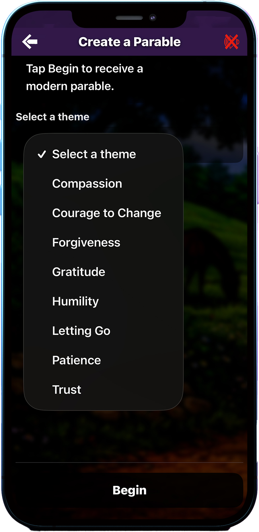 Create a Parable setup screen
